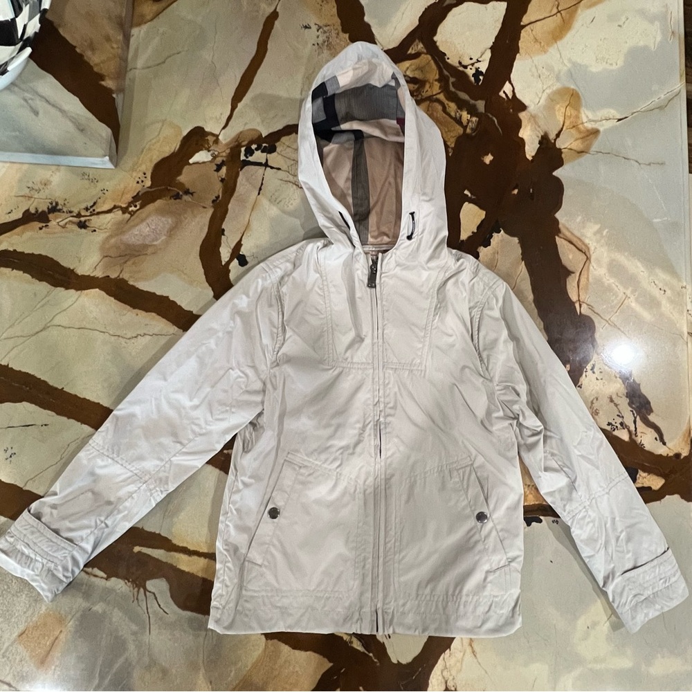 Burberry Kids raincoat/jacket Tan color.